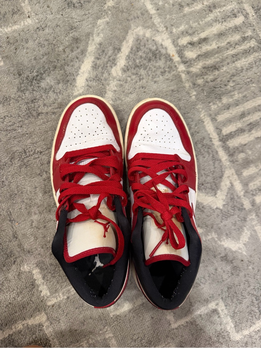 Jordan Red and White Women's Sneakers